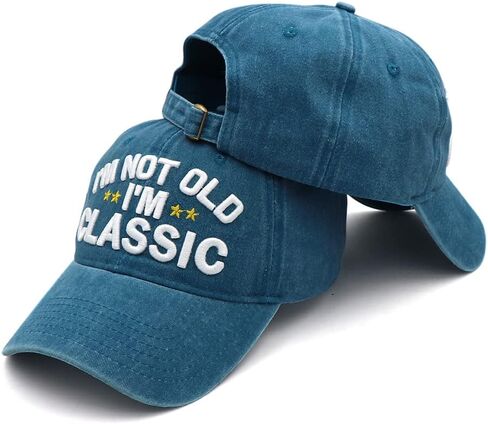 Funny Father's Day Retirement Birthday Gifts for Men Women,I'm Not Old Classic Washed Hat Gifts for Dad Old Man Women in Saudi Arabia
