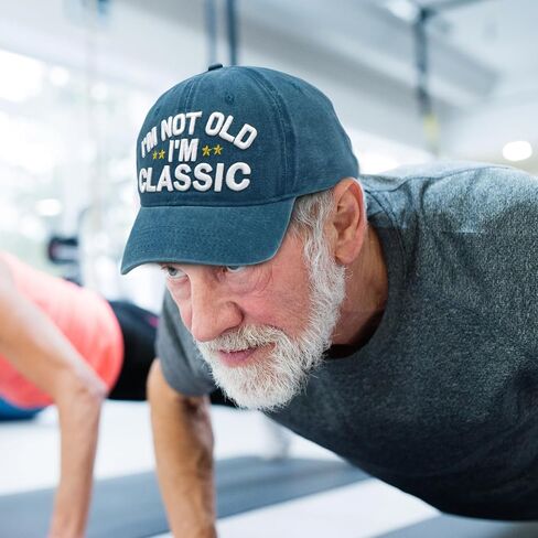 Funny Father's Day Retirement Birthday Gifts for Men Women,I'm Not Old Classic Washed Hat Gifts for Dad Old Man Women in Saudi Arabia