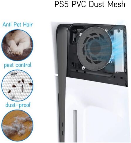 Vertical Stand for PS5 Consoles - Playstation 5 Slim Base Accessories for PS5 Console Disc and Digital with PS5 Fan Dust Filter Kontrol Freek PS5 Joystick Protectors ps5 Controller Parts kit in Saudi Arabia