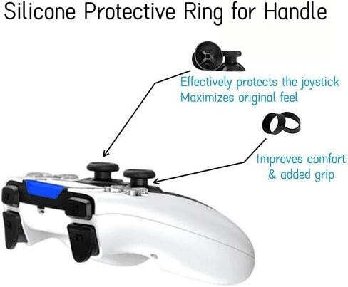 Vertical Stand for PS5 Consoles - Playstation 5 Slim Base Accessories for PS5 Console Disc and Digital with PS5 Fan Dust Filter Kontrol Freek PS5 Joystick Protectors ps5 Controller Parts kit in Saudi Arabia