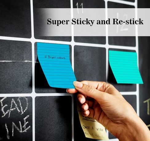 12 Pads Large Sticky Notes Yellow,3 x 5'' Self-Stick Notes Pads Recyclable,100 Sheets/Pad Super Sticking Power 76x127mm,1200 Sheets Clean Removal Sticky Notes Easy to Post for Note Taking,to Do Lists in Saudi Arabia