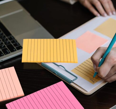 12 Pads Large Sticky Notes Yellow,3 x 5'' Self-Stick Notes Pads Recyclable,100 Sheets/Pad Super Sticking Power 76x127mm,1200 Sheets Clean Removal Sticky Notes Easy to Post for Note Taking,to Do Lists in Saudi Arabia