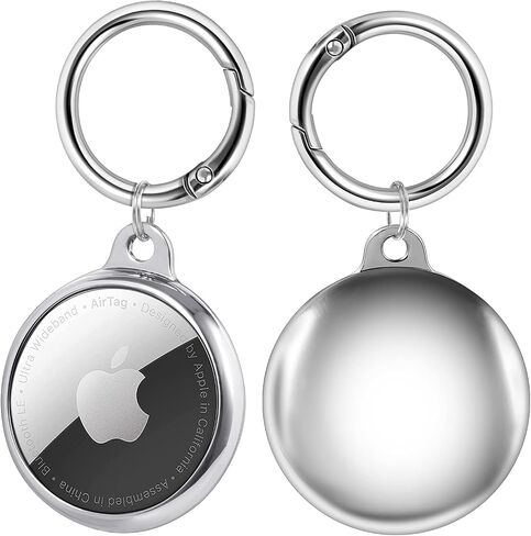 Airtags Case Anti-Scratch Protective Skin Compatible with AirTag Tracker Finder Keychain (Plating Color) in Saudi Arabia