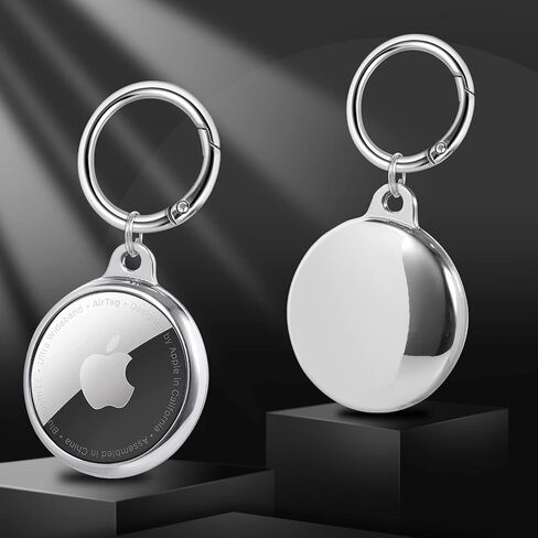 Airtags Case Anti-Scratch Protective Skin Compatible with AirTag Tracker Finder Keychain (Plating Color) in Saudi Arabia