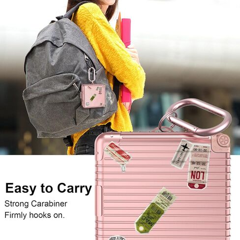 Beats Fit Pro Case Cover, KOREDA Funny Suitcase Design Case for Apple Beats Fit Pro 2021, Cute Fashion Protective Hard Case for Women Men with Keychain (Rose Gold) in Saudi Arabia