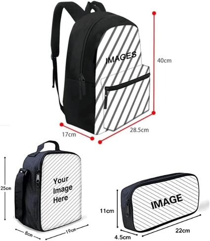 BIGCARJOB Black Horse Schoolbags Set for Boys Girls School Backpack with Lunch Bags Pencil Holder Animal Horse School Bookbags Elementary Primary Middle Large Travel Rucksack Laptop Bagpack in Saudi Arabia