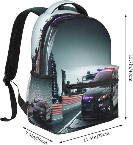 Backpack for Boys Girls Kids, Police Car Backpack Travel School Bag Bookbag Schoolbag Daypack for Men Teens Children in Saudi Arabia