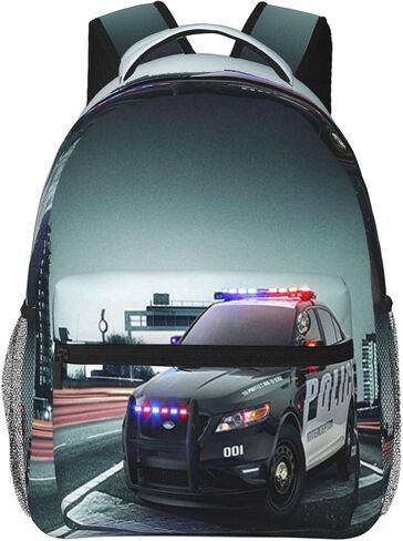 Backpack for Boys Girls Kids, Police Car Backpack Travel School Bag Bookbag Schoolbag Daypack for Men Teens Children in Saudi Arabia