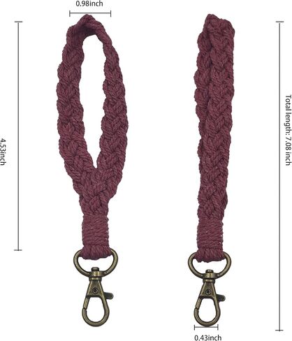 حزام سلسلة المعصم للمفاتيح، حبال المعصم للمفاتيح، سلسلة مفاتيح مصنوعة يدويًا بوهيمية in Kuwait