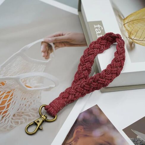 حزام سلسلة المعصم للمفاتيح، حبال المعصم للمفاتيح، سلسلة مفاتيح مصنوعة يدويًا بوهيمية in Kuwait