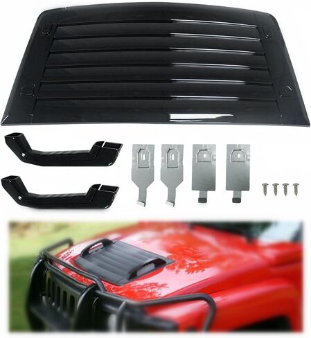 LOSTAR Black Hood for 2006-2010 Hummer H3 Deck Ve-nt Panel Handle Cover Trim in Saudi Arabia