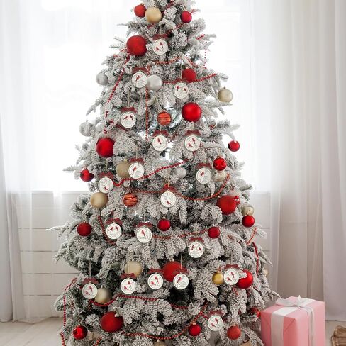 Soaoo 12 Pcs Cardinal Christmas Ornaments Wooden Sympathy Grief Gift Cardinals Memorial Ornament Decorations Holiday Hanging Ornament Tree Decor Supplies for Tree Door Remembrance Condolence Gifts in Saudi Arabia