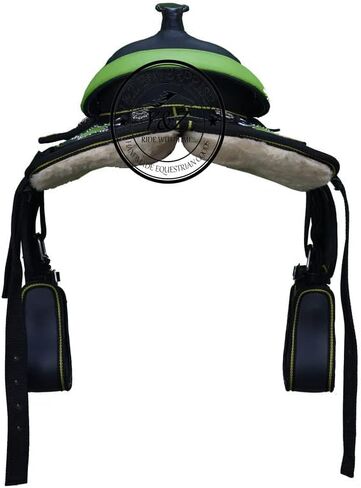 Y&Z- Ride with Time Synthetic Western Equestrian Horse Saddle Tack Set - 12 to 16 Inches, Includes Matching Headstall, Breast Collar, Reins and Free Pad, Premium Quality Horse Gear Riding Accessories in Saudi Arabia