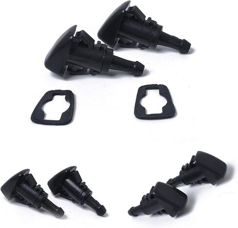 فوهة الزجاج الأمامي من Exerock 5113049AA، مجموعة رذاذ ممسحة للزجاج الأمامي بفتحة واحدة متوافقة مع PT Cruiser Dodge Avenger Journey Jeep Compass 5113049AA in Kuwait