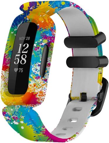 FitTurn Cute Pattern Kids bands Compatible with Fitbit Ace 3 Activity Tracker for Kids 6+, Replacement Adjustable Silicone Sport Strap Wristbands Accessories for Ace 3 Tracker in Saudi Arabia