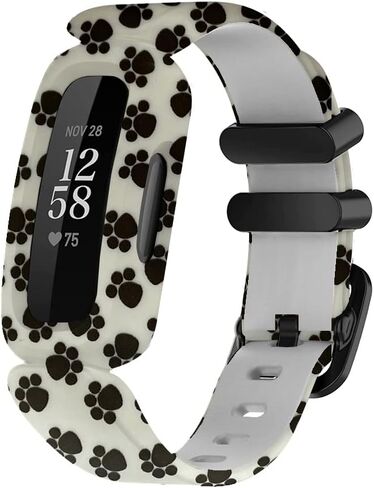 FitTurn Cute Pattern Kids bands Compatible with Fitbit Ace 3 Activity Tracker for Kids 6+, Replacement Adjustable Silicone Sport Strap Wristbands Accessories for Ace 3 Tracker in Saudi Arabia