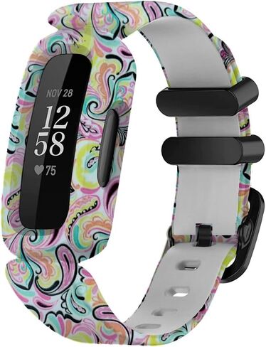 FitTurn Cute Pattern Kids bands Compatible with Fitbit Ace 3 Activity Tracker for Kids 6+, Replacement Adjustable Silicone Sport Strap Wristbands Accessories for Ace 3 Tracker in Saudi Arabia