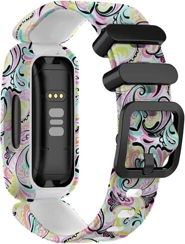 FitTurn Cute Pattern Kids bands Compatible with Fitbit Ace 3 Activity Tracker for Kids 6+, Replacement Adjustable Silicone Sport Strap Wristbands Accessories for Ace 3 Tracker in Saudi Arabia