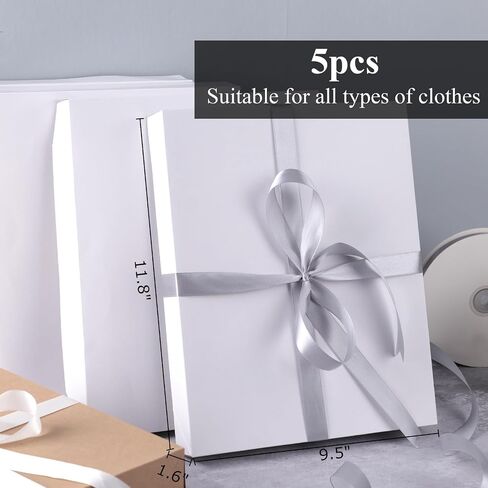 JOHOUSE 5PCS Gift Boxes with Lids, Gift Box Bulk Brown Shirt Boxes for Gifts 11.8 x 9.5 x 1.6 Inches in Saudi Arabia