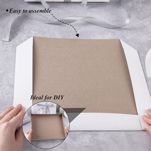 JOHOUSE 5PCS Gift Boxes with Lids, Gift Box Bulk Brown Shirt Boxes for Gifts 11.8 x 9.5 x 1.6 Inches in Saudi Arabia