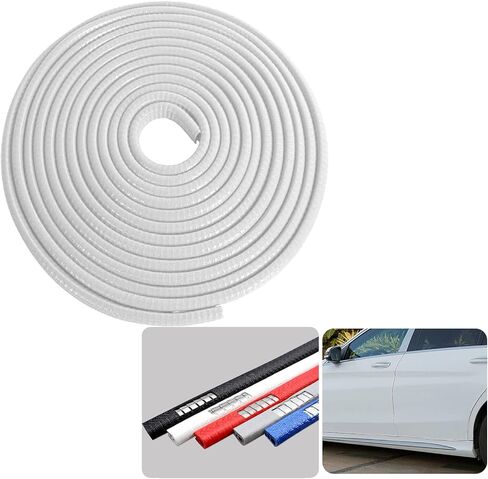 16Ft(5M) Car Door Edge Guards,Rubber U Shape Car Door Edge Protector,Car Edge Trim Rubber Seal Protector Fit for Most Car(White) in Saudi Arabia