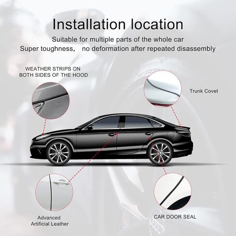 16Ft(5M) Car Door Edge Guards,Rubber U Shape Car Door Edge Protector,Car Edge Trim Rubber Seal Protector Fit for Most Car(White) in Saudi Arabia