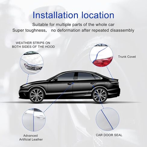 16Ft(5M) Car Door Edge Guards,Rubber U Shape Car Door Edge Protector,Car Edge Trim Rubber Seal Protector Fit for Most Car(White) in Saudi Arabia