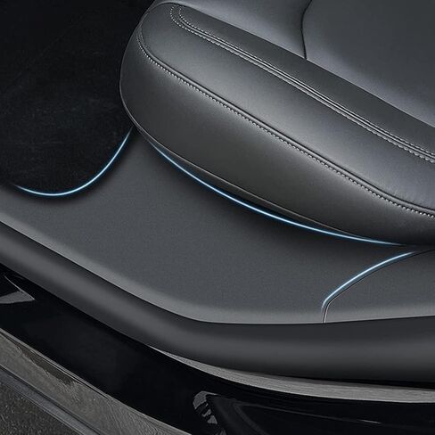 حزمة من 2 غطاء حامي لعتبة الباب الخلفي لسيارة Tesla Model Y 2020-2023، 5 مقاعد (لا تناسب 7 مقاعد) واقي دخول الباب، ملحقات لوحة باب مقاومة للخدش ABS in Kuwait