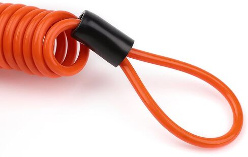 قرص قفل تذكير كابل الدراجة النارية إنذار السلامة الحبل الربيع لفائف الأسلاك SPC001 (برتقالي) in Kuwait