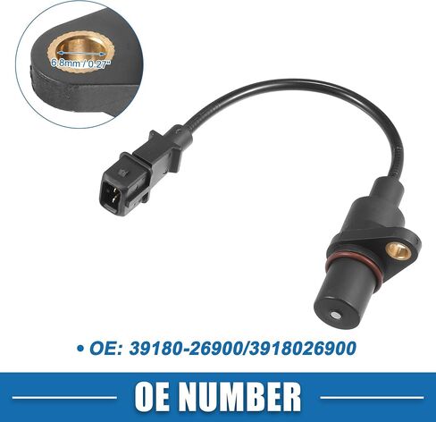Engine Crankshaft Position Sensor No.39180-26900/3918026900 Camshaft Sensor for Hyundai Accent 2007-2011 Plastic Black in Saudi Arabia