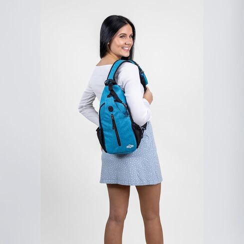 Crossbody Sling Bag – Anti-Theft Carryall Daypack Backpack with Adjustable Chest Strap for Travel or Hiking in Saudi Arabia