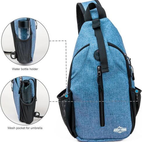 Crossbody Sling Bag – Anti-Theft Carryall Daypack Backpack with Adjustable Chest Strap for Travel or Hiking in Saudi Arabia