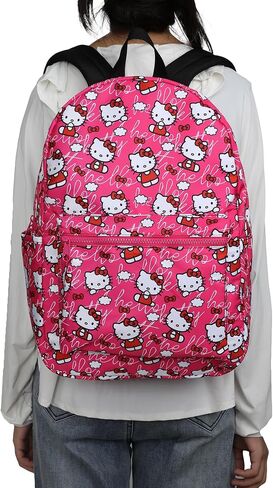 حقيبة ظهر للسفر باللون الوردي من Bioworld Hello Kitty Toss AOP in Saudi Arabia