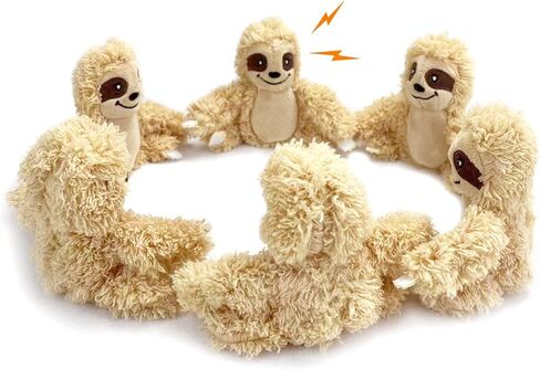 Interactive Squeaky Dog Toys Plush Sloth Dog Toy, Stuffing Woodland Friends Burrow, Squeaky Plush Dog Toy for Small Medium Large Dogs (Large) in Saudi Arabia