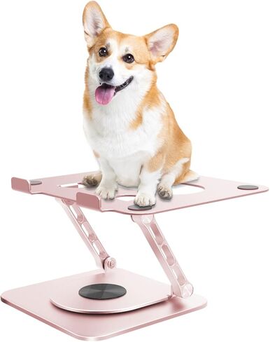 Adjustable Laptop Stand - 24 lbs Innovative Load Capacity - Fits 10-17.4" Laptops - Lifetime Laptop Stand Warranty - with Patented Stability & 720°Rotating Structure - Aviation-Grade Aluminum in Saudi Arabia