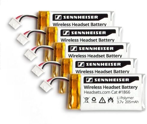 Sennheiser Replacement Rechargeable Battery for OfficeRunner Wireless Headset DW Office DW Pro1 DW Pro2 SD Office SD Pro1 SD Pro2 MB Pro Series Li Polymer 205mAh (5 Pack) in Saudi Arabia