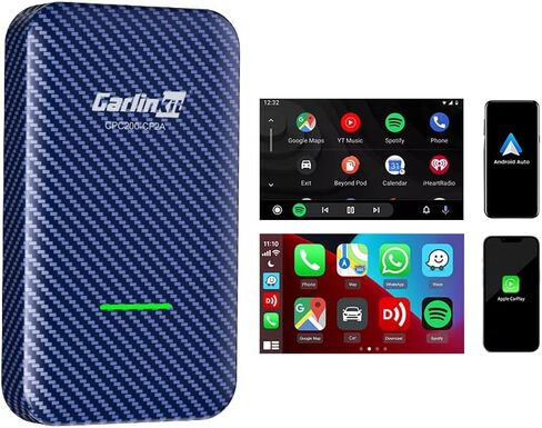 CarlinKit 4.0 CP2A Adapter for Wired CarPlay Car, 2 in 1-Convert Wired CarPlay to Wireless,Wired CarPlay to Wireless Android Auto(for Android 10+) in Saudi Arabia