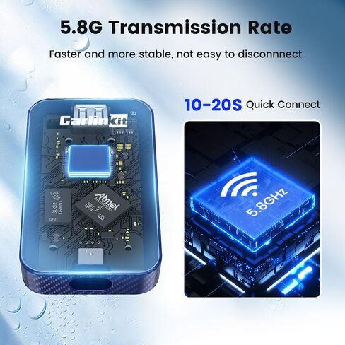 CarlinKit 4.0 CP2A Adapter for Wired CarPlay Car, 2 in 1-Convert Wired CarPlay to Wireless,Wired CarPlay to Wireless Android Auto(for Android 10+) in Saudi Arabia