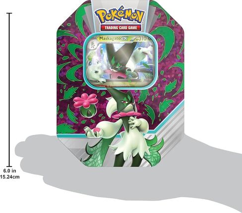 Pokémon - لعبة بطاقات التداول: Tin-Box Paldea Partner: Maskagato-ex (1 بطاقة ترويجية ثلاثية الأبعاد و4 حزم معززة) in Saudi Arabia