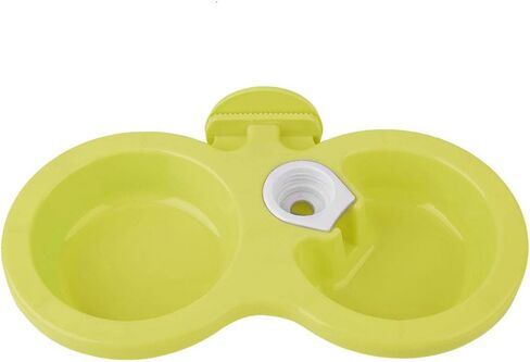 Zerodis Puppy Double Bowl, Bite-Resistant, Non-Toxic, Stainless Steel Dog Feeder, Hanging Design, Blue in Saudi Arabia