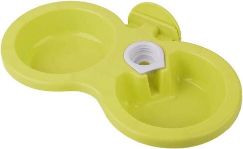 Zerodis Puppy Double Bowl, Bite-Resistant, Non-Toxic, Stainless Steel Dog Feeder, Hanging Design, Blue in Saudi Arabia