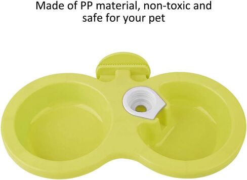 Zerodis Puppy Double Bowl, Bite-Resistant, Non-Toxic, Stainless Steel Dog Feeder, Hanging Design, Blue in Saudi Arabia