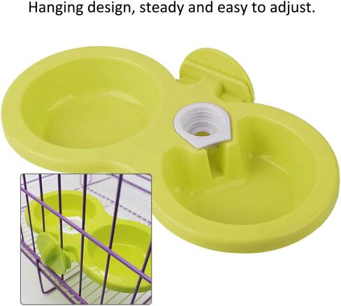 Zerodis Puppy Double Bowl, Bite-Resistant, Non-Toxic, Stainless Steel Dog Feeder, Hanging Design, Blue in Saudi Arabia