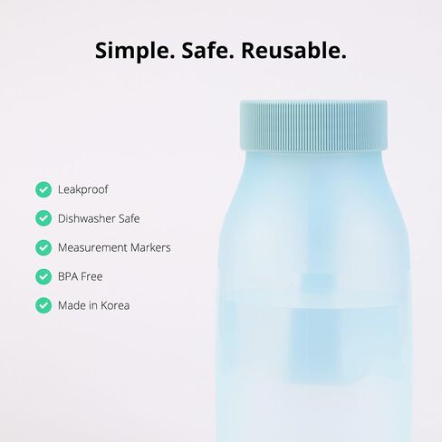 BLUE GINKGO Collapsible Water Bottle | Lightweight Foldable Water Bottles for Travel, Hiking, Camping | Leak Proof Travel Must Haves Silicone Bottle | Made in Korea (16.9oz) - Blue in Saudi Arabia
