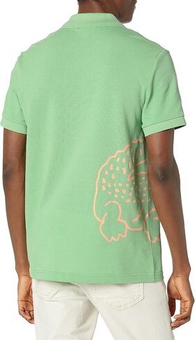Lacoste Men's Short Sleeve Regular Fit Big Croc Graphic Polo Shirt in Saudi Arabia