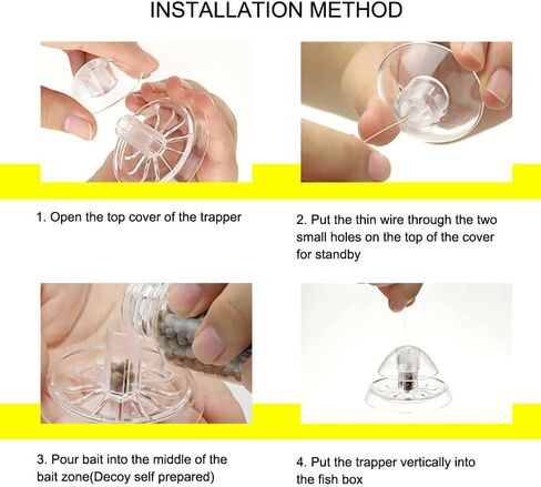 مصيدة الحلزون لخزان الأسماك، صندوق صيد الحلزون البلاستيكي لحوض السمك مع خط صيد in Kuwait