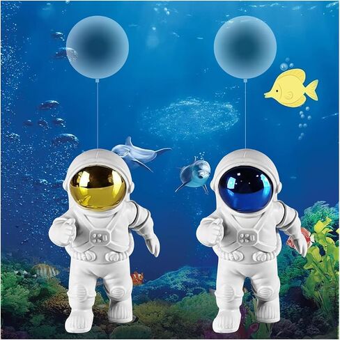 BIANQUE 2 Pieces Floating Fish Tank Decorations，Aquarium Decorations Decor, Astronauts Small Fish Tank Decorations，Floating Device Fish Tank Accessories in Saudi Arabia