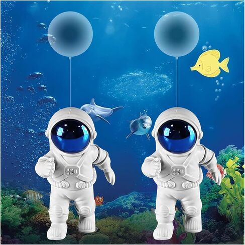 BIANQUE 2 Pieces Floating Fish Tank Decorations，Aquarium Decorations Decor, Astronauts Small Fish Tank Decorations，Floating Device Fish Tank Accessories in Saudi Arabia
