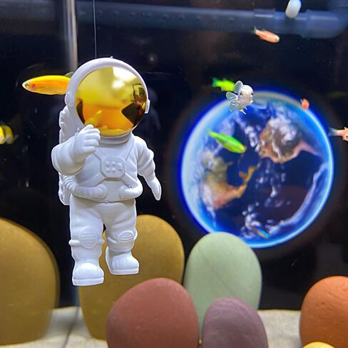 BIANQUE 2 Pieces Floating Fish Tank Decorations，Aquarium Decorations Decor, Astronauts Small Fish Tank Decorations，Floating Device Fish Tank Accessories in Saudi Arabia