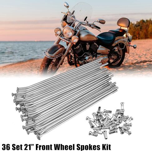 Motoforti 36 Set Motorcycle Spoke Skins Covers 21" Front Wheel Spokes Kit Stainless Steel for Honda CR125 2000-2008 Spoke Rims Decoration Protector in Saudi Arabia